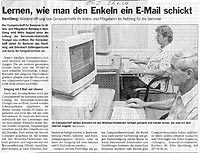 Lernen wie man den Enkeln eine Email schreibt