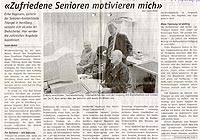 Zufriedene Senioren motivieren mich