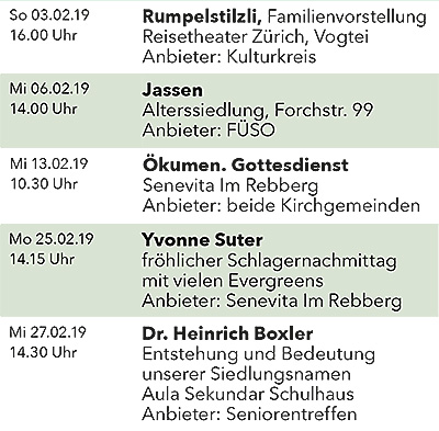 Seniorenkalender Februar 2019 links